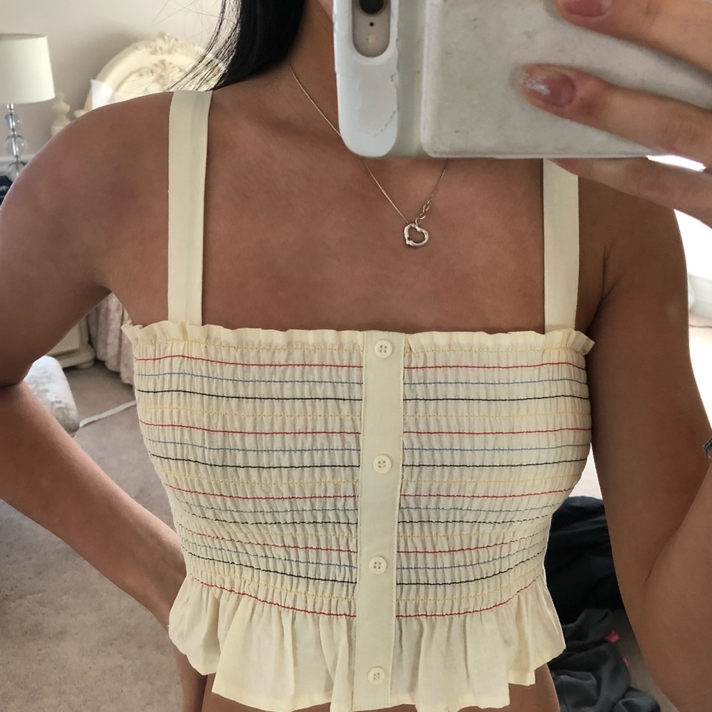 URBAN OUTFITTERS yellow ruched top